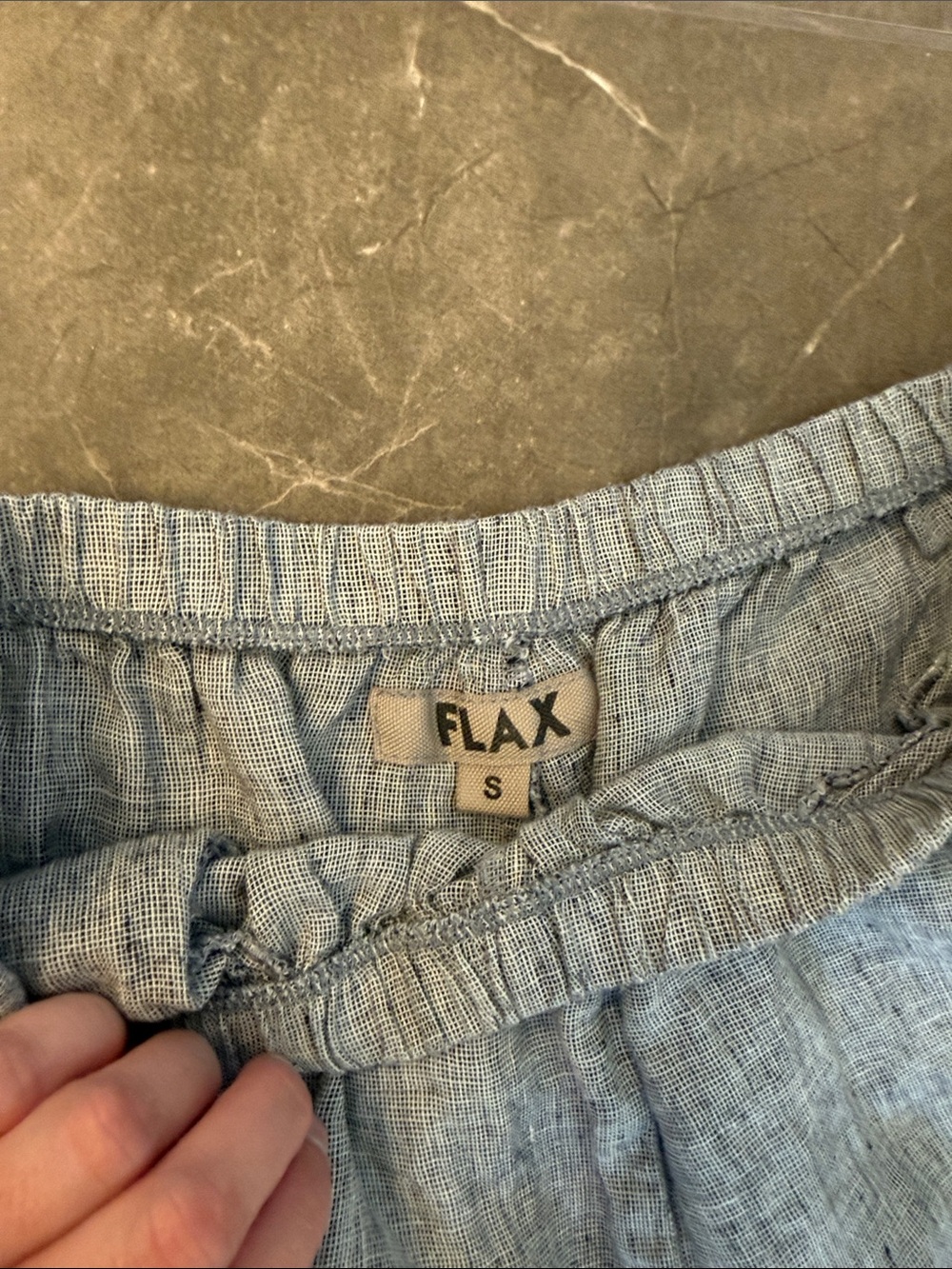 Flax woven blue linen set - Picture 7 of 11